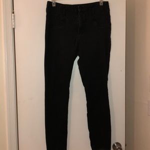 High waisted black jeans